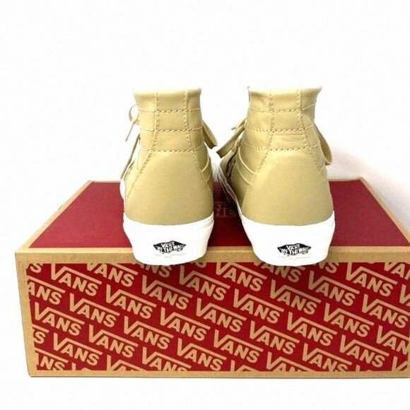 💖MEGA SALE💖Vans Sk8-Hi Tapered Soft Leather High VN0A4U162V1 Men's Beige Top - Picture 3 of 9